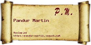 Pandur Martin névjegykártya